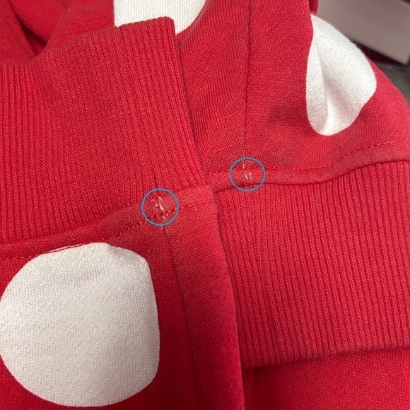 Vans Disney Mickey's 90th Birthday Mini Mouse Polkadot Fleece Sweatshirt S-M - Picture 14 of 16